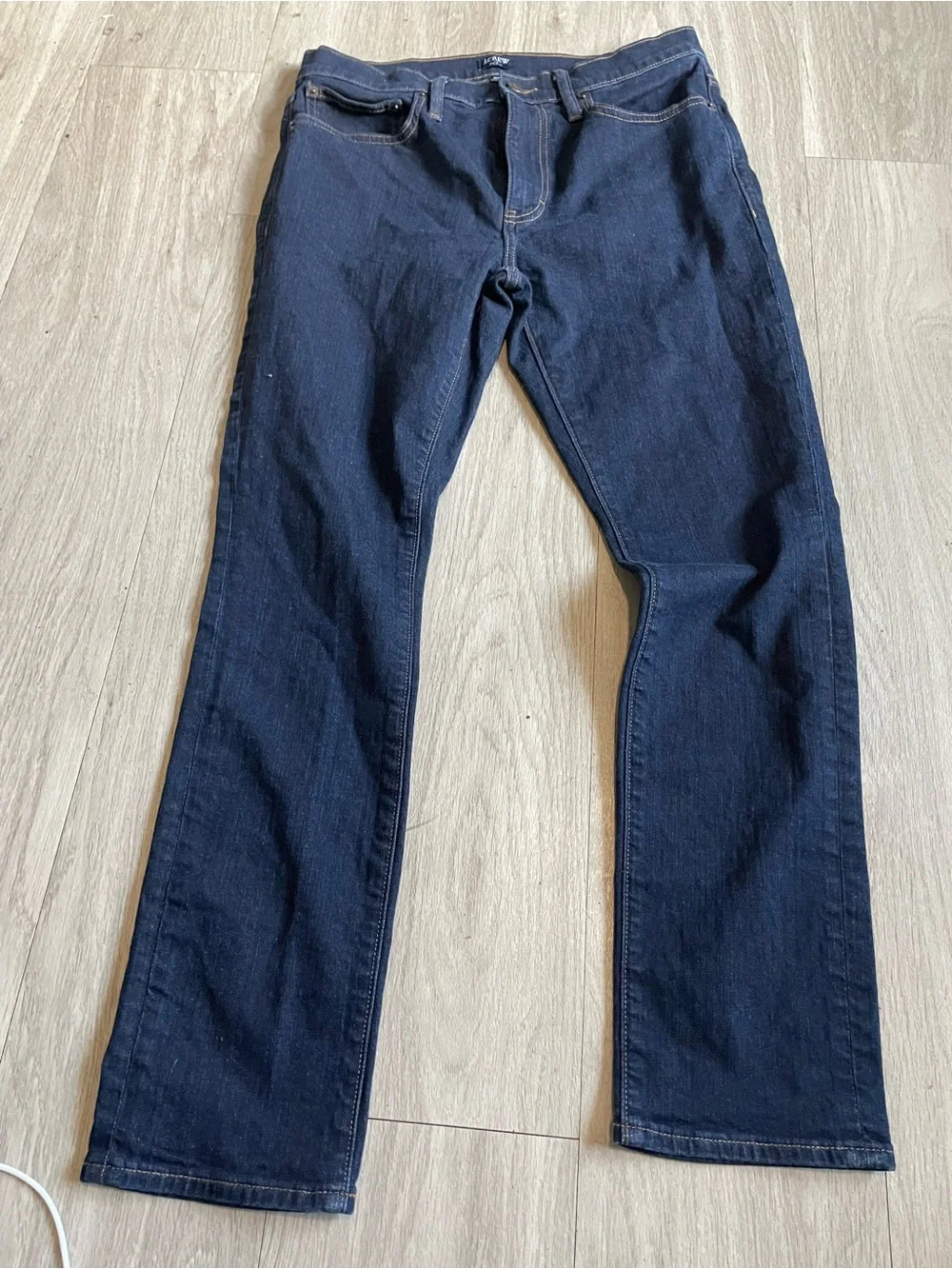Men's Dark Blue Straight-Leg Jeans